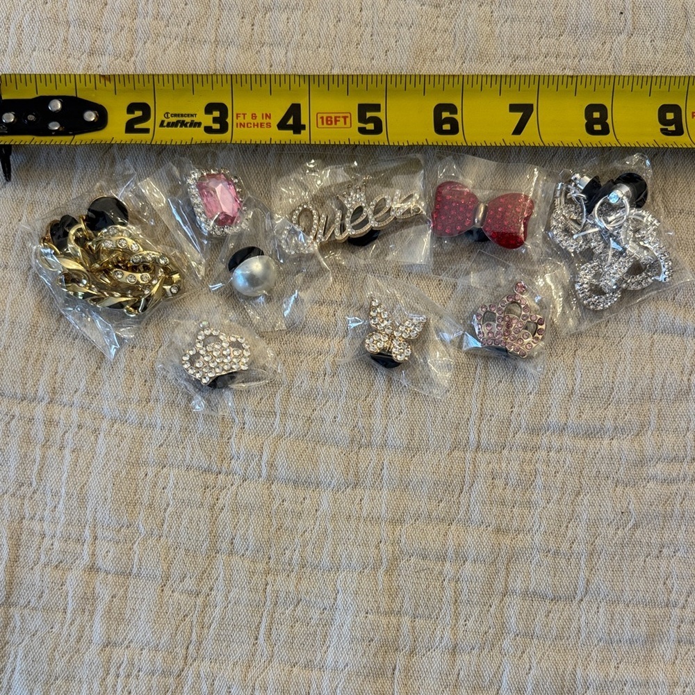 NEW! Assorted Jewelry Shoe Charms and Accessories Set of 9 - Picture 2 of 2